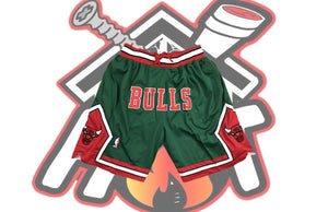 Green Bulls Basketball Shorts